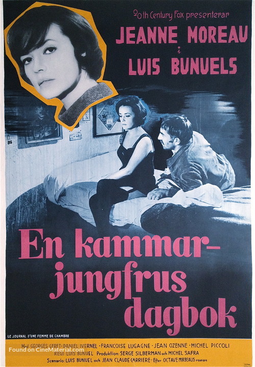 Le journal d&#039;une femme de chambre - Swedish Movie Poster