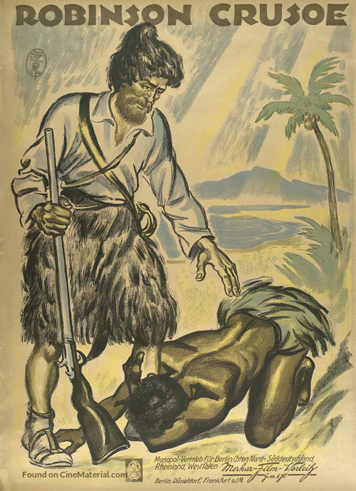 The Adventures of Robinson Crusoe - German Movie Poster