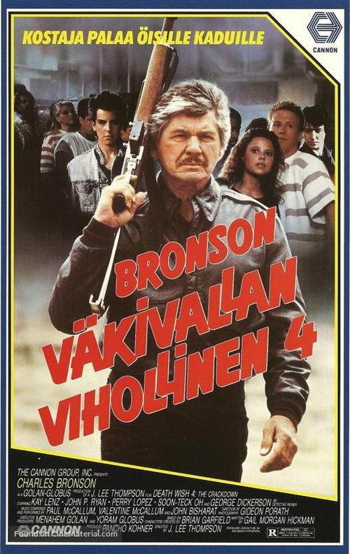 Death Wish 4: The Crackdown - Finnish VHS movie cover
