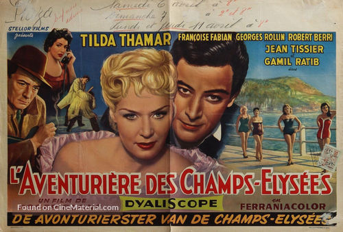 L&#039;aventuri&egrave;re des Champs-&Eacute;lys&eacute;es - Belgian Movie Poster