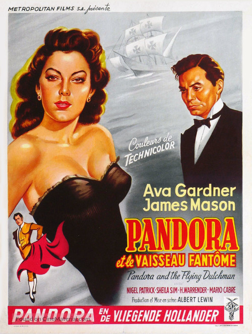 Pandora and the Flying Dutchman - Belgian Movie Poster