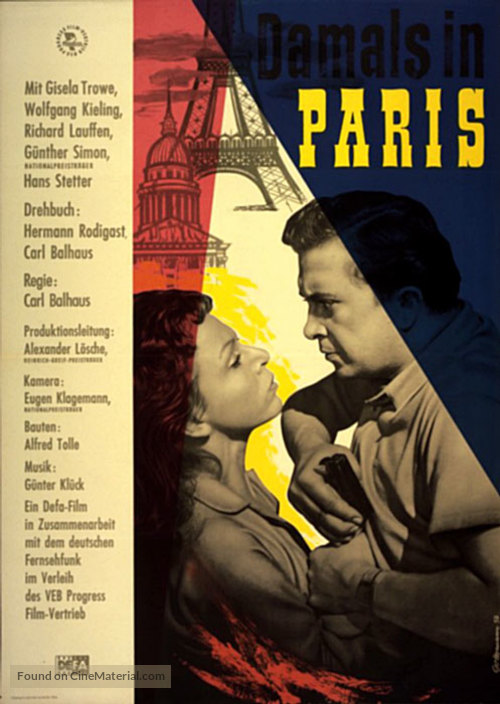 Damals in Paris - German Movie Poster