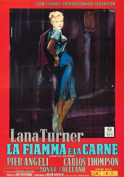 Flame and the Flesh - Italian Movie Poster
