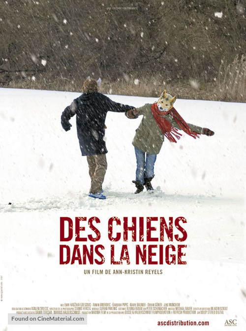Des chiens dans la neige - French poster