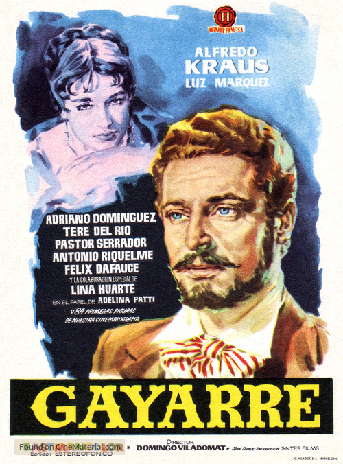 Gayarre - Spanish Movie Poster