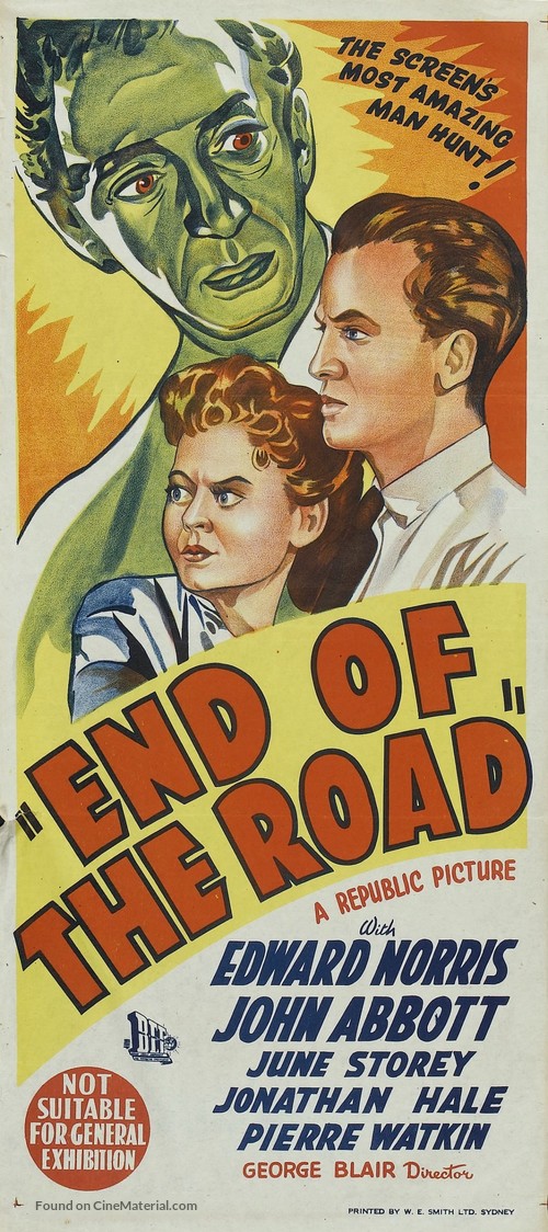 End of the Road - Australian Movie Poster