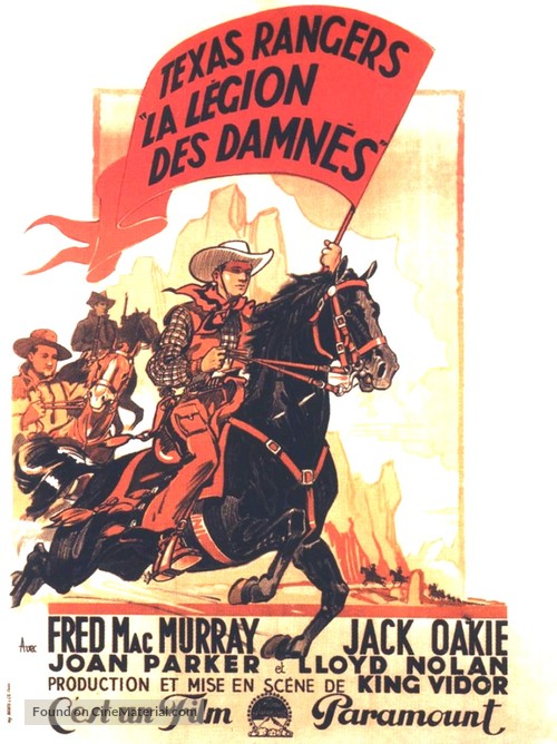 The Texas Rangers - French Movie Poster