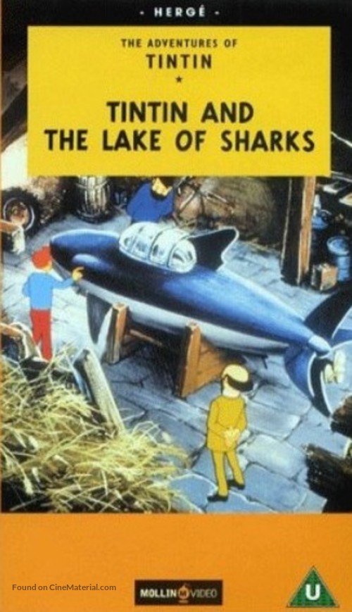 Tintin et le lac aux requins - British VHS movie cover