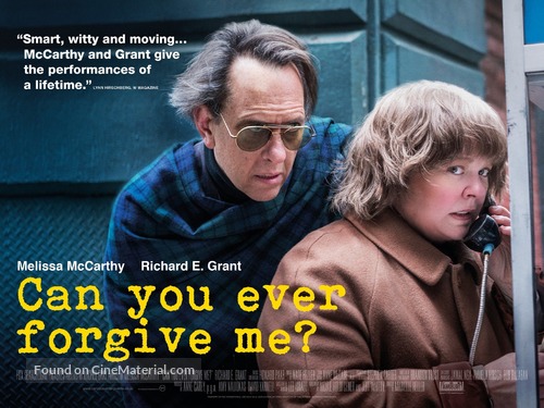 Can You Ever Forgive Me? - British Movie Poster