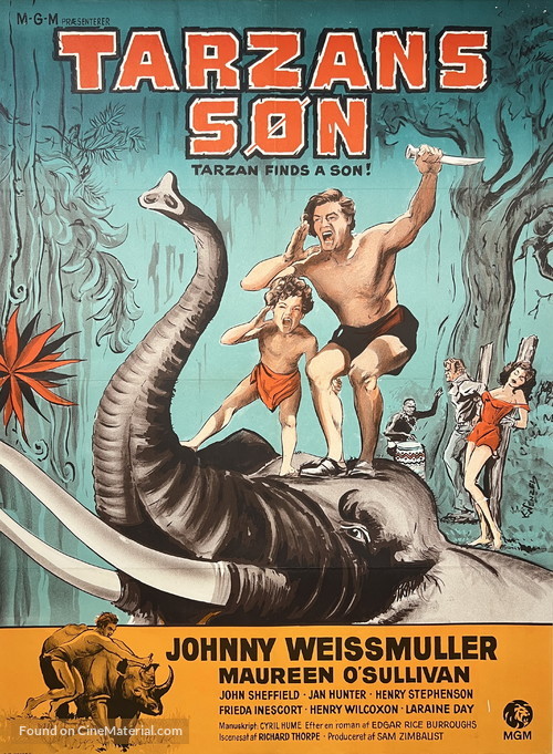 Tarzan Finds a Son! - Danish Movie Poster