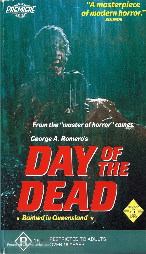 Day of the Dead - Australian VHS movie cover