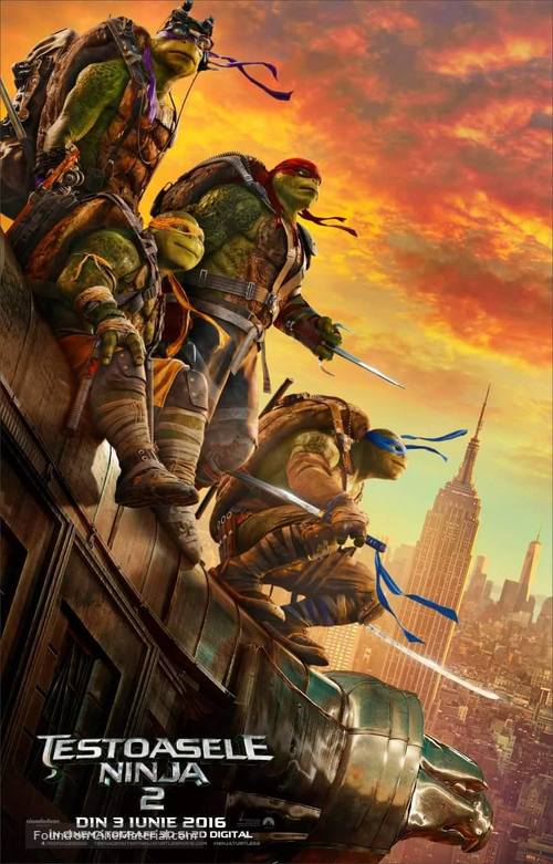Teenage Mutant Ninja Turtles: Out of the Shadows - Romanian Movie Poster
