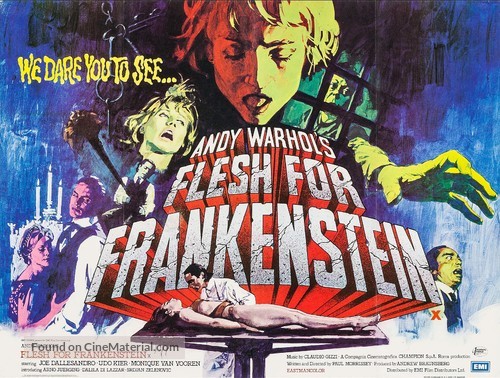 Flesh for Frankenstein - British Movie Poster