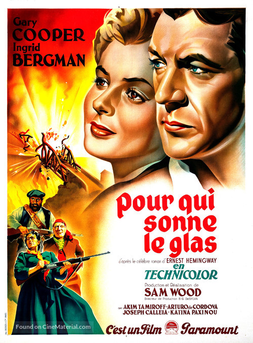 For Whom the Bell Tolls - French Movie Poster