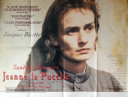 Jeanne la Pucelle II - Les prisons - British Movie Poster