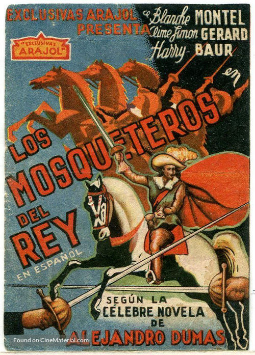 Les trois mousquetaires - Spanish Movie Poster