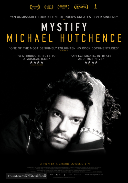 Mystify: Michael Hutchence - British Movie Poster
