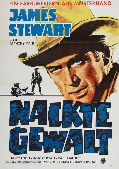 The Naked Spur - German Movie Poster