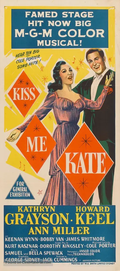 Kiss Me Kate - Australian Movie Poster