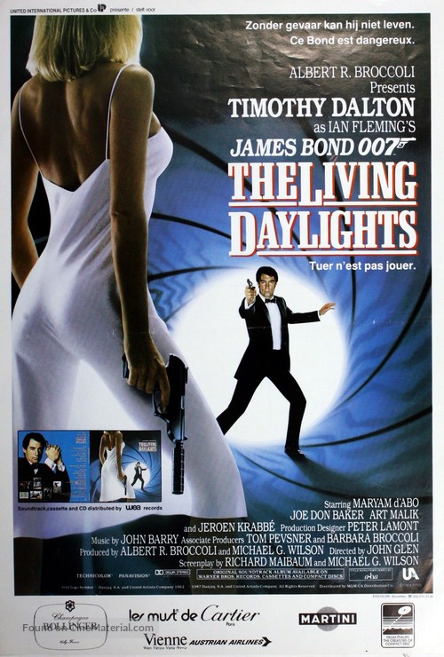 The Living Daylights (1987) Belgian movie poster