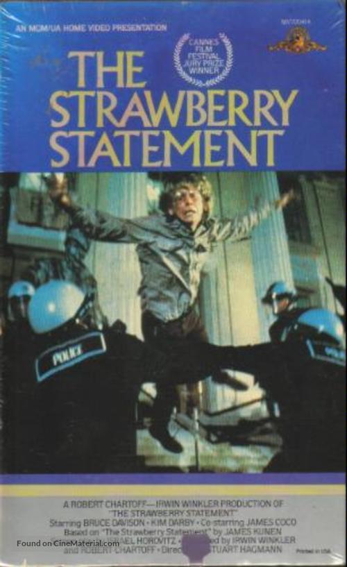 The Strawberry Statement - VHS movie cover