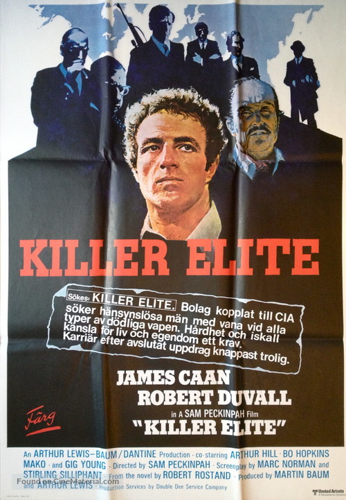 The Killer Elite - Swedish Movie Poster