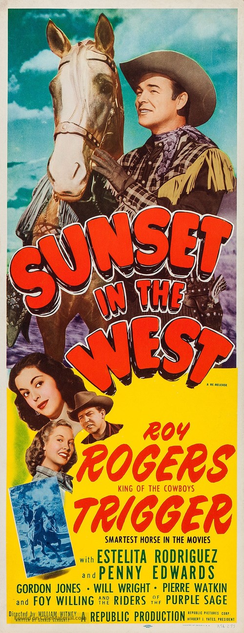 Sunset in the West - Re-release movie poster