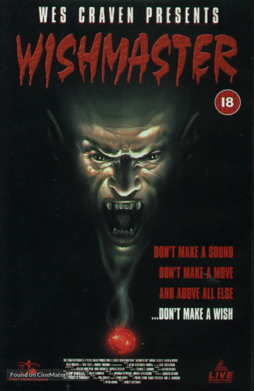 Wishmaster - British VHS movie cover