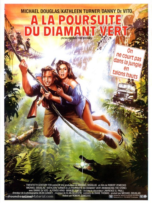 Romancing the Stone - French Movie Poster