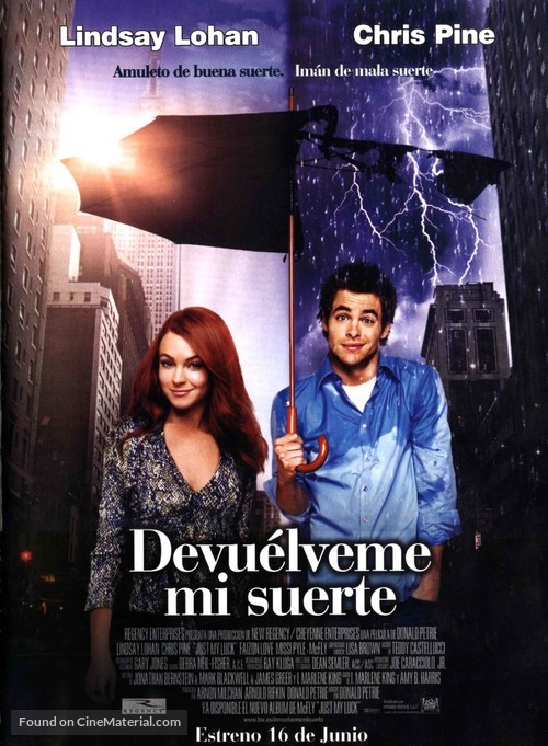 Just My Luck - Spanish Movie Poster