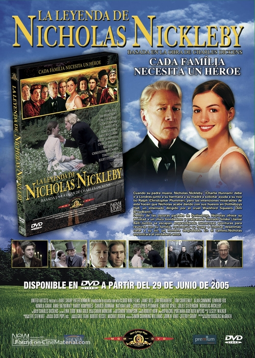 Nicholas Nickleby - Spanish Video release movie poster