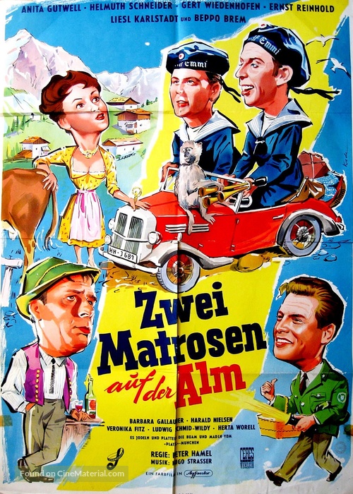 Zwei Matrosen auf der Alm - German Movie Poster