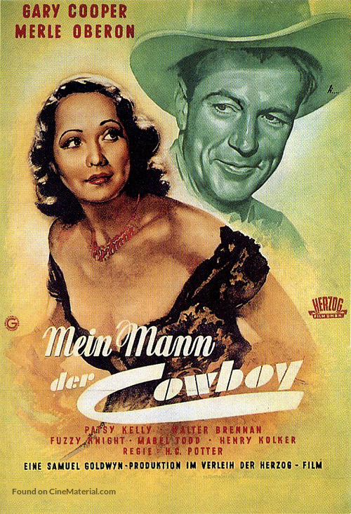 The Cowboy and the Lady - German Movie Poster