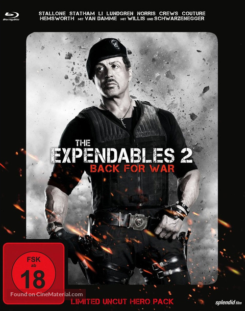 The Expendables 2 - German Blu-Ray movie cover