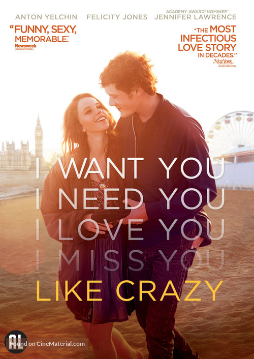 Like Crazy - Dutch DVD movie cover