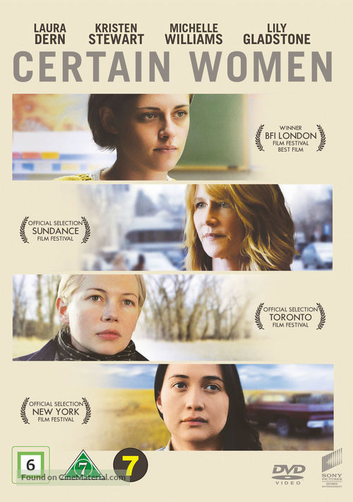 Certain Women - Danish DVD movie cover