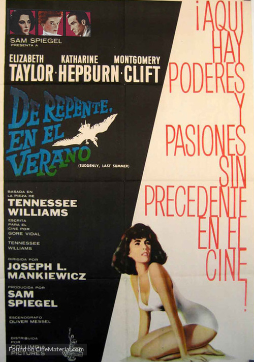 Suddenly, Last Summer - Argentinian Movie Poster