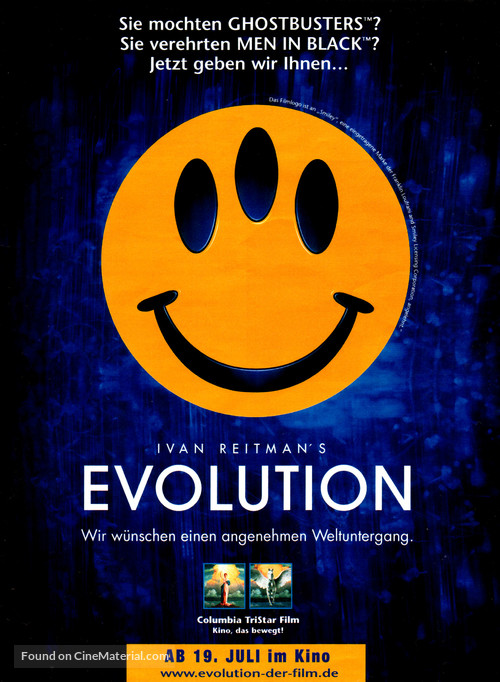 Evolution - German Movie Poster