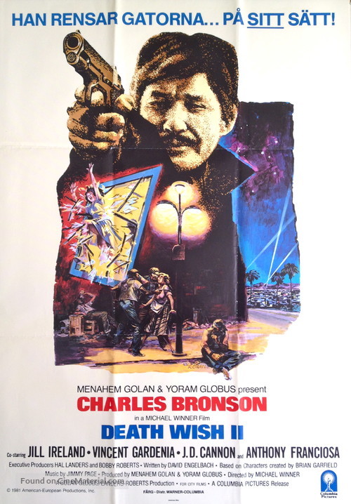 Death Wish II - Swedish Movie Poster