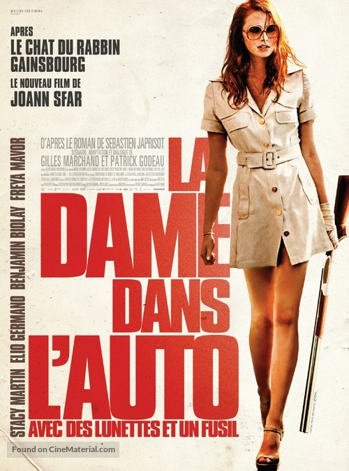 La dame dans l&#039;auto avec des lunettes et un fusil - French Movie Poster
