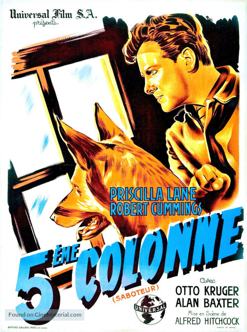 Saboteur - French Movie Poster