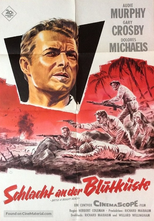Battle at Bloody Beach - German Movie Poster