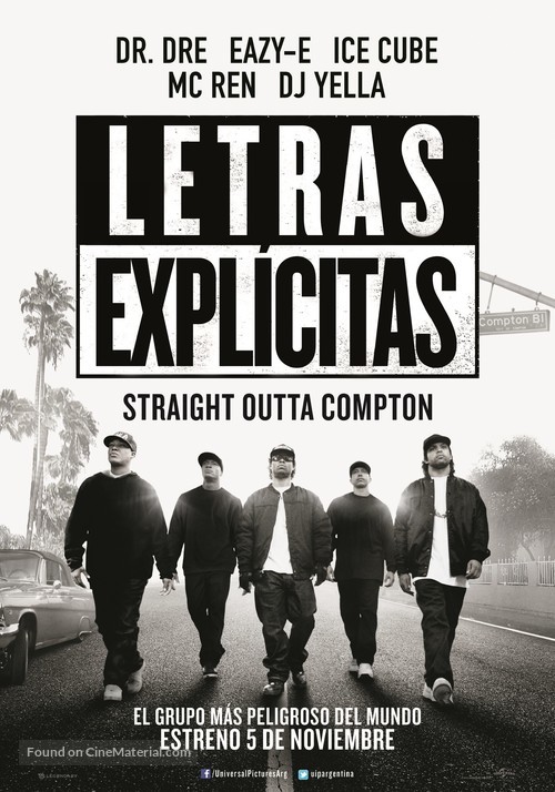 Straight Outta Compton - Argentinian Movie Poster