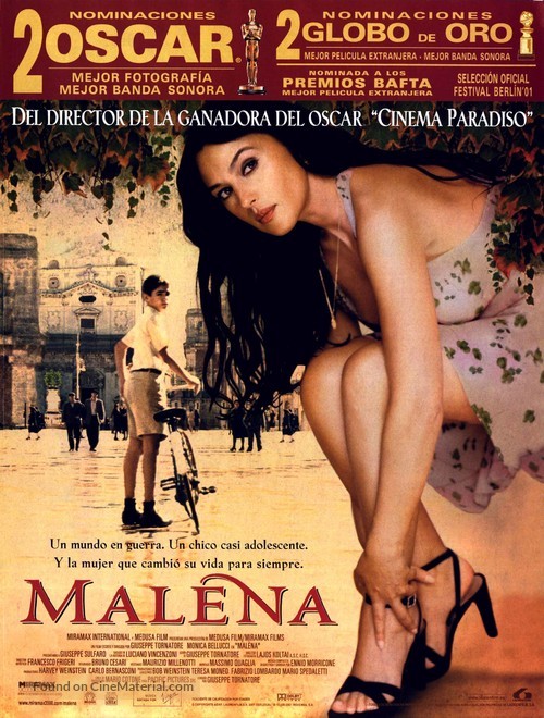 Mal&egrave;na - Spanish Movie Poster