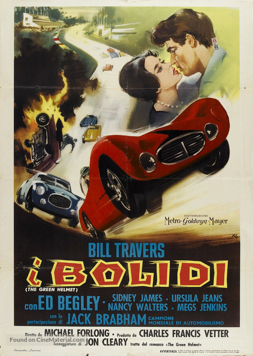 The Green Helmet - Italian Movie Poster