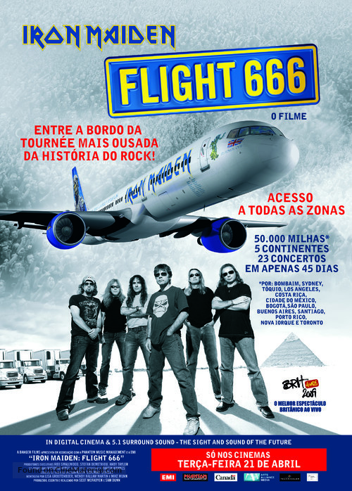 Iron Maiden: Flight 666 - Portuguese Movie Poster