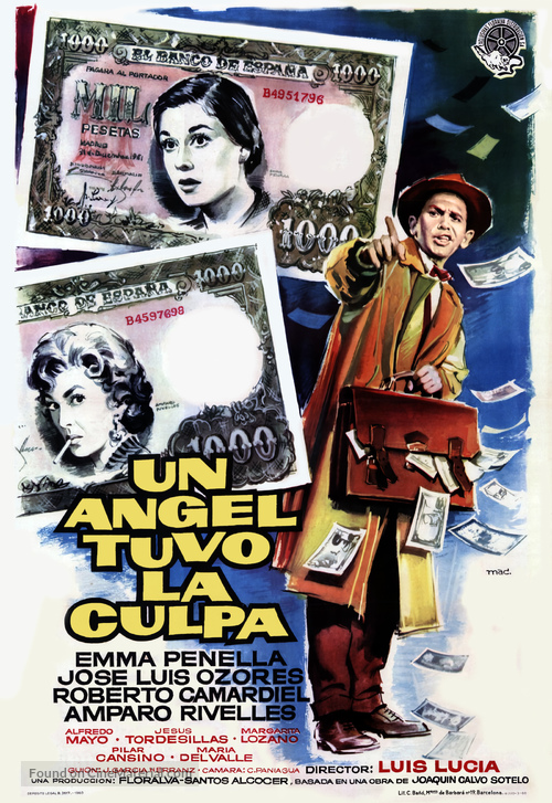 un &Aacute;ngel tuvo la culpa - Spanish Movie Poster