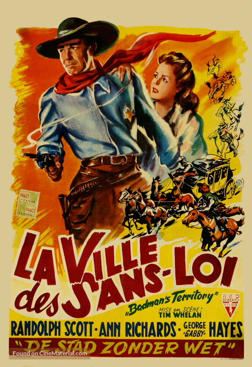 Badman&#039;s Territory - Belgian Movie Poster