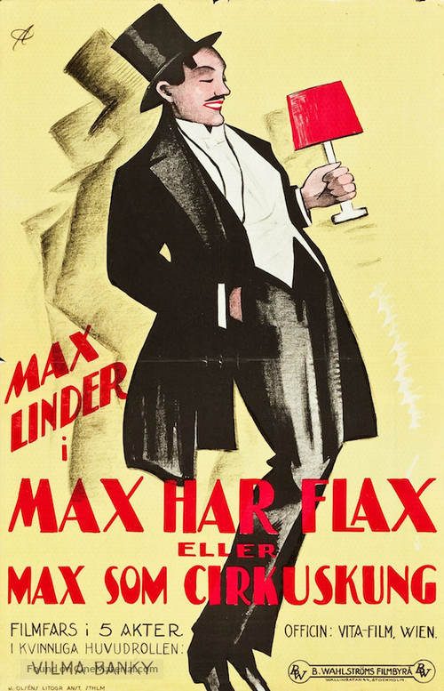 Max, der Zirkusk&ouml;nig - Swedish Movie Poster