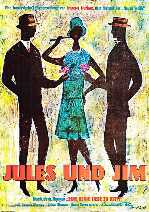 Jules Et Jim - German Movie Poster